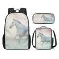 Kit Escolar - Mochila, Frasqueira e Estojo - Horse Print - Bom Galope