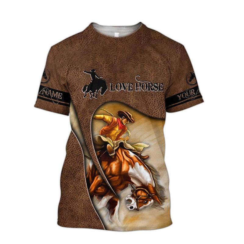 Camiseta Horse Print Manga Curta - Bom Galope