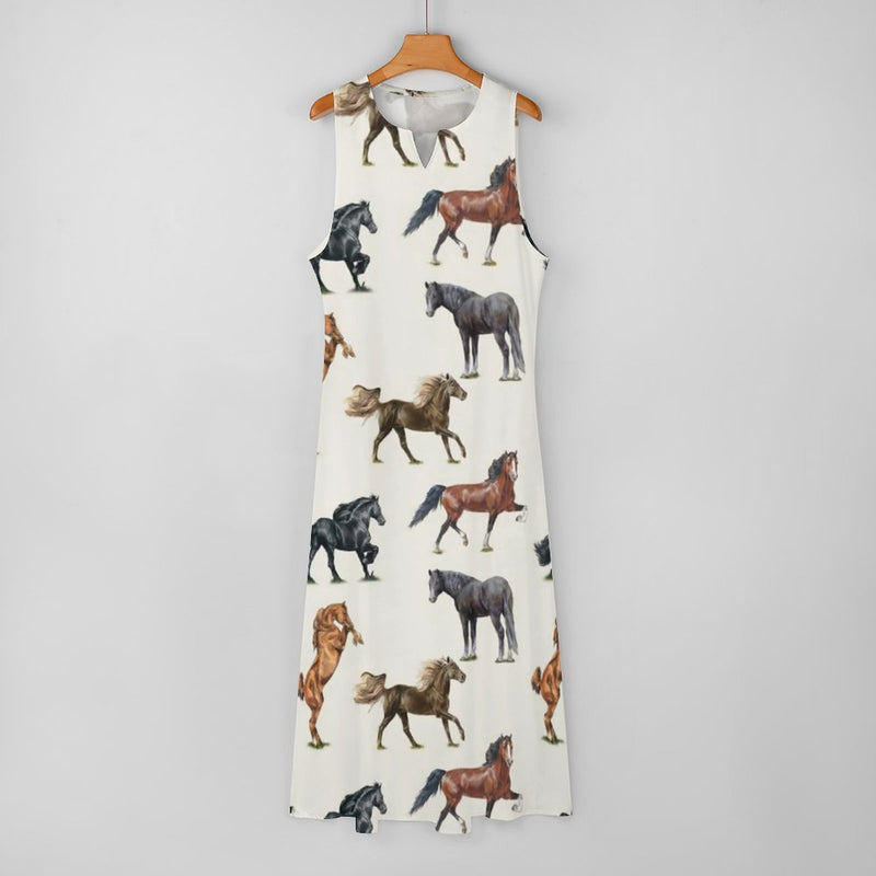 Vestido Longo - Horse Print