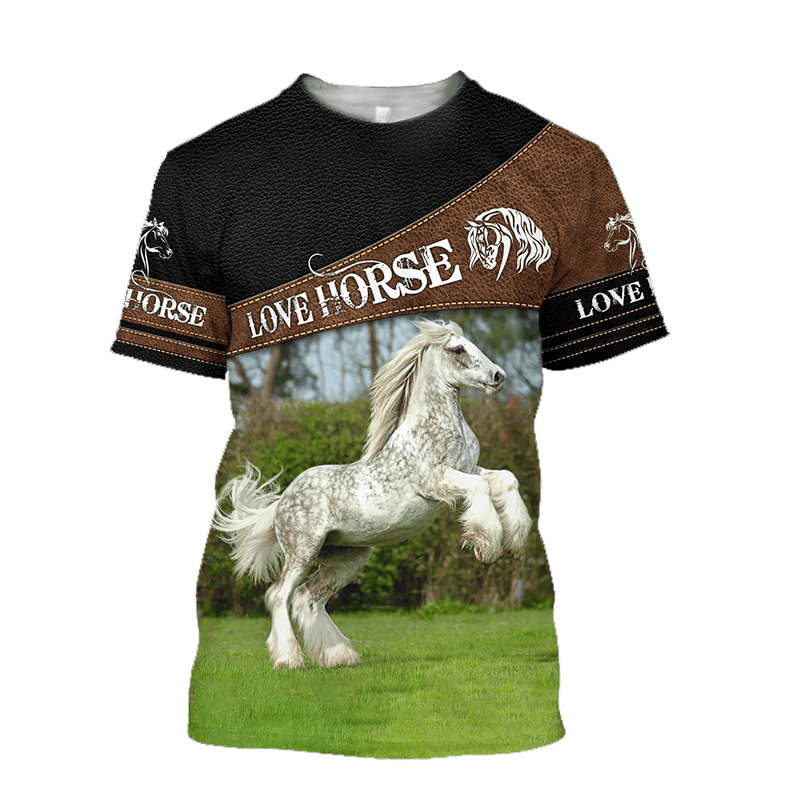 Camiseta Horse Print Manga Curta - Bom Galope