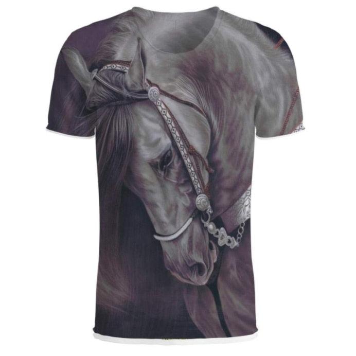 Camiseta Horse Print Manga Curta - Bom Galope