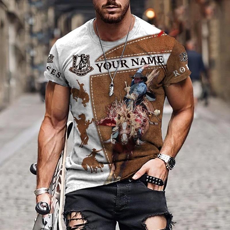 Camiseta Horse Print Manga Curta - Bom Galope