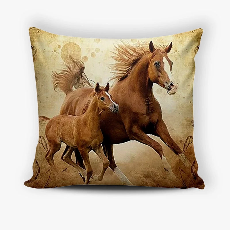 Capa Almofada Horse Print 45cm x 45cm - Bom Galope