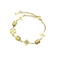 Pulseira ou Colar em Trevo - Dourado ou Prata - Bom Galope