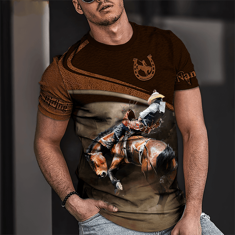 Camiseta Horse Print Manga Curta